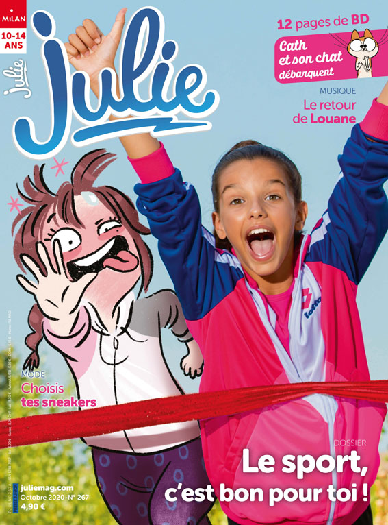 Couverture d'octobre du magazine Julie.