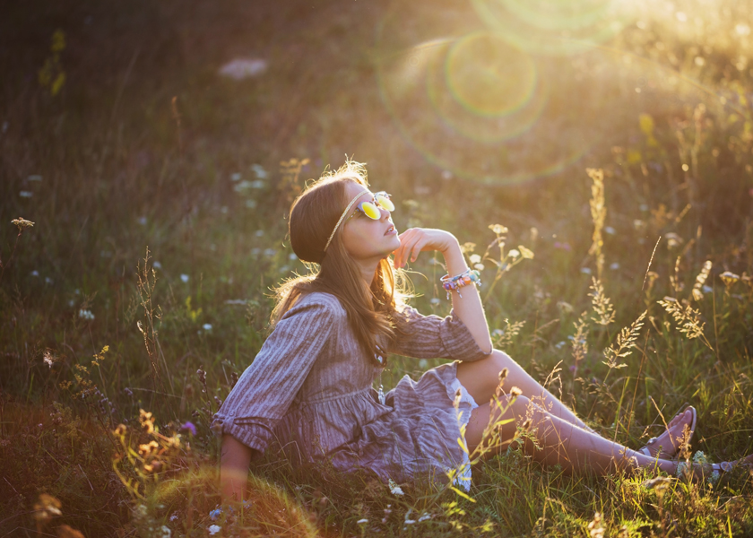 fille dans la nature