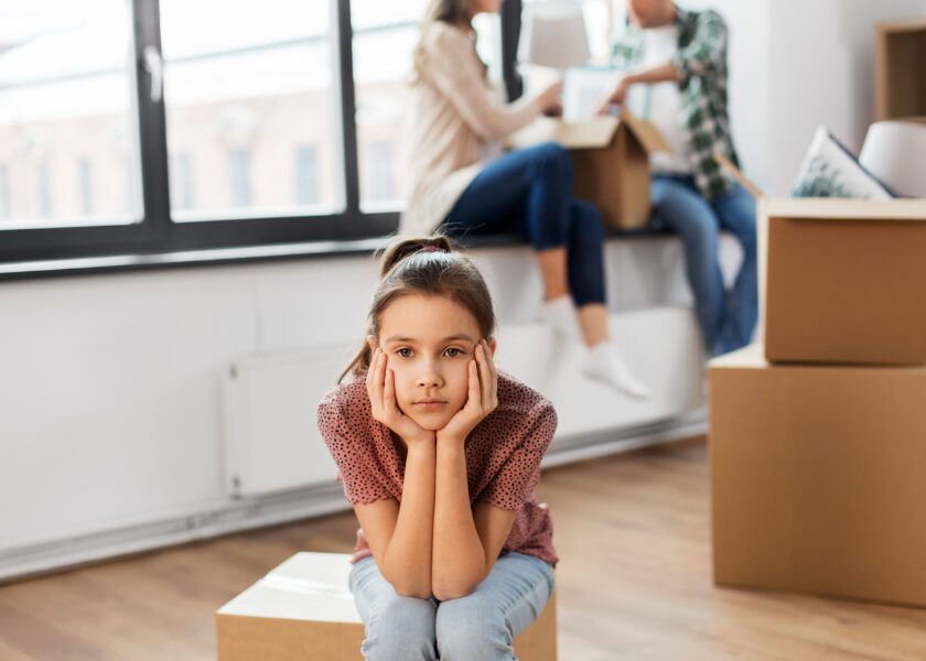 triste déménager déménagement cartons