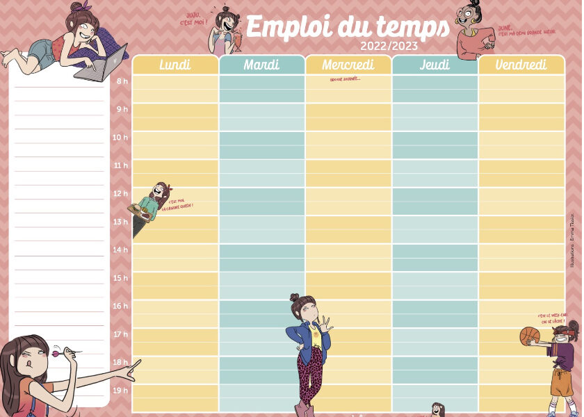 emploi du temps