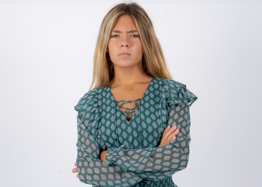 fille pas contente julie magazine