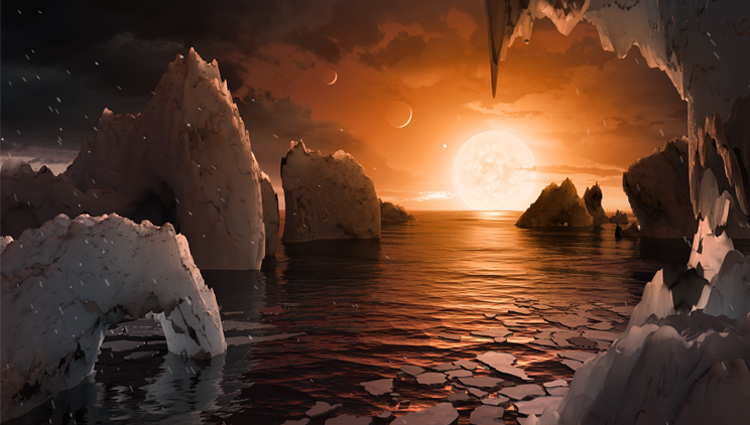 Trappist-1 vue d'artiste